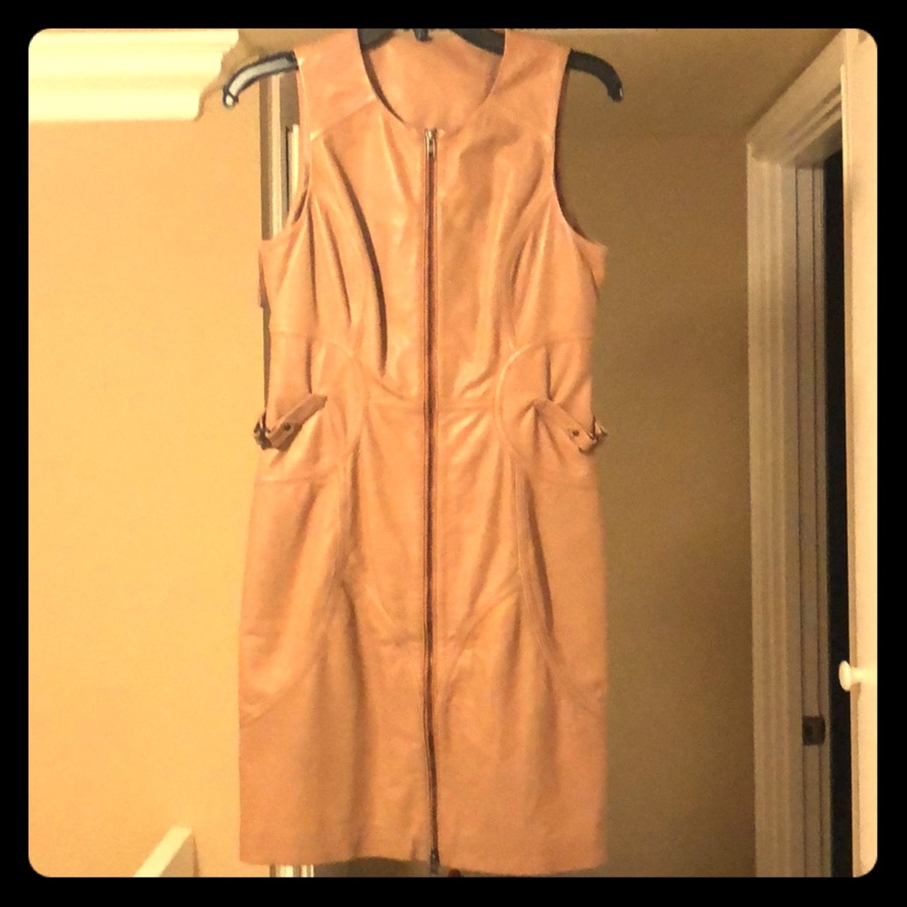 Leather Dress saddle brown